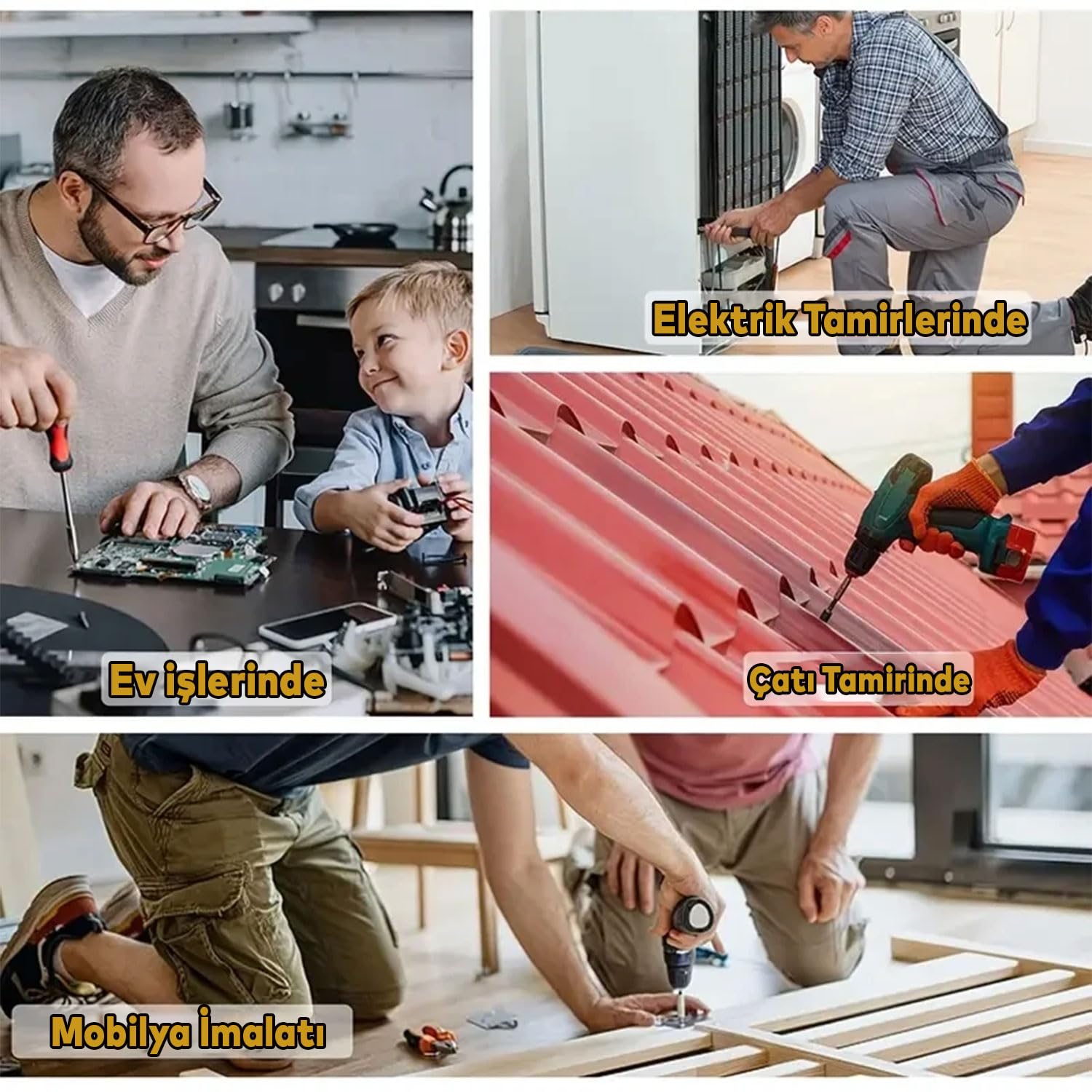 Badem10 Trapez Çatı Vidası 5.5x32 mm Paket 100 ADET Matkap Uçlu Sac Akıllı Vida Çatı Panel Metal Ağaç Vidası