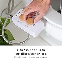 Vista 6 de TUSHY Spa - Accesorio de bidé para inodoro de agua caliente autolimpiable. Boquilla, ángulo y presión ajustables. Fácil instalación DIY en el hogar