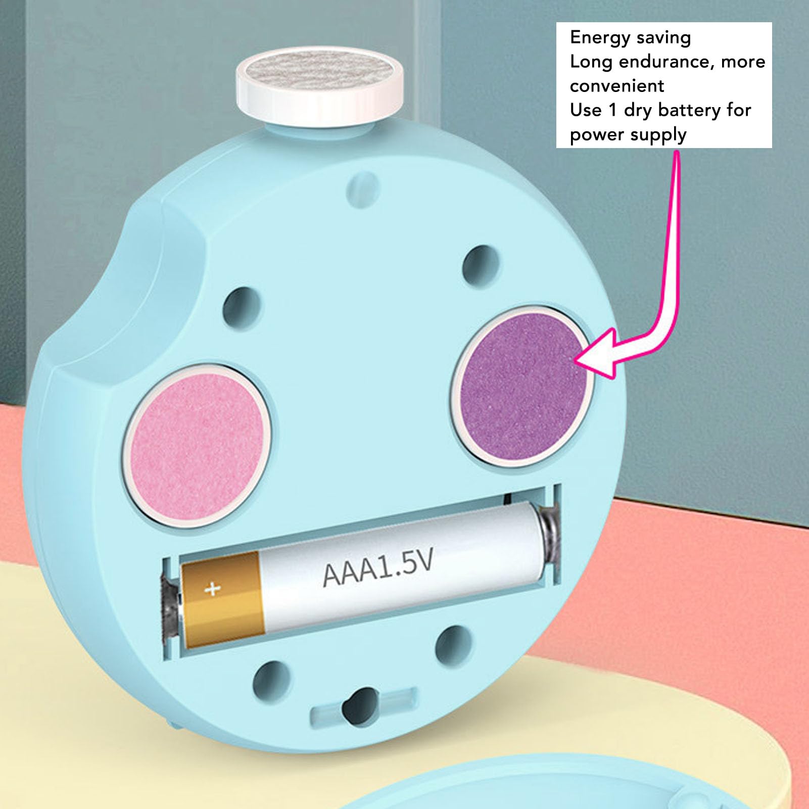 Baby Electric Nail Clippers, ABS Enhanced Low Noise Baby Nail File Toddler Nail Clipper for Home Travel (Blue)