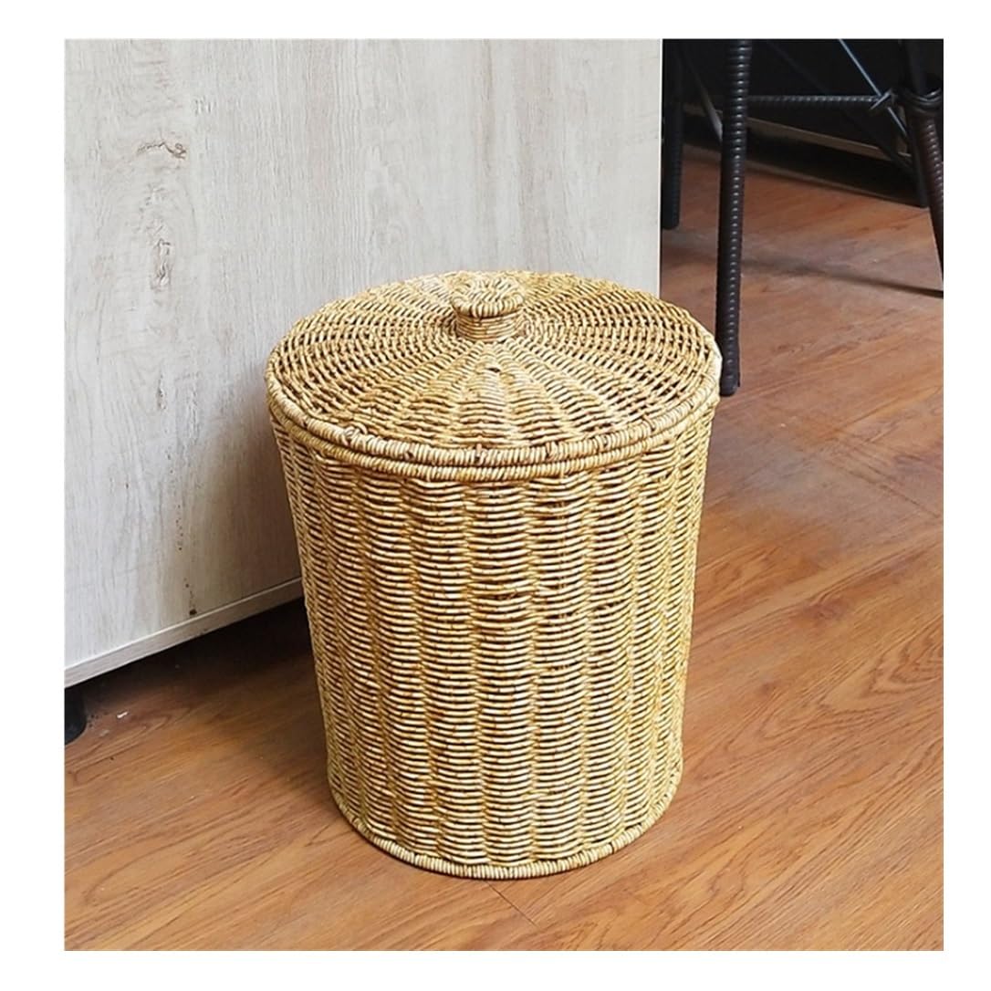 Kosz na Pranie Pojemnik na Pranie Kosz Na Pranie Plastikowy Rattan Do Przechowywania Ubrań Składany Kosz Na Brudne Ubrania Kosz na Bieliznę (Color : A, Size : 23 * 28cm)