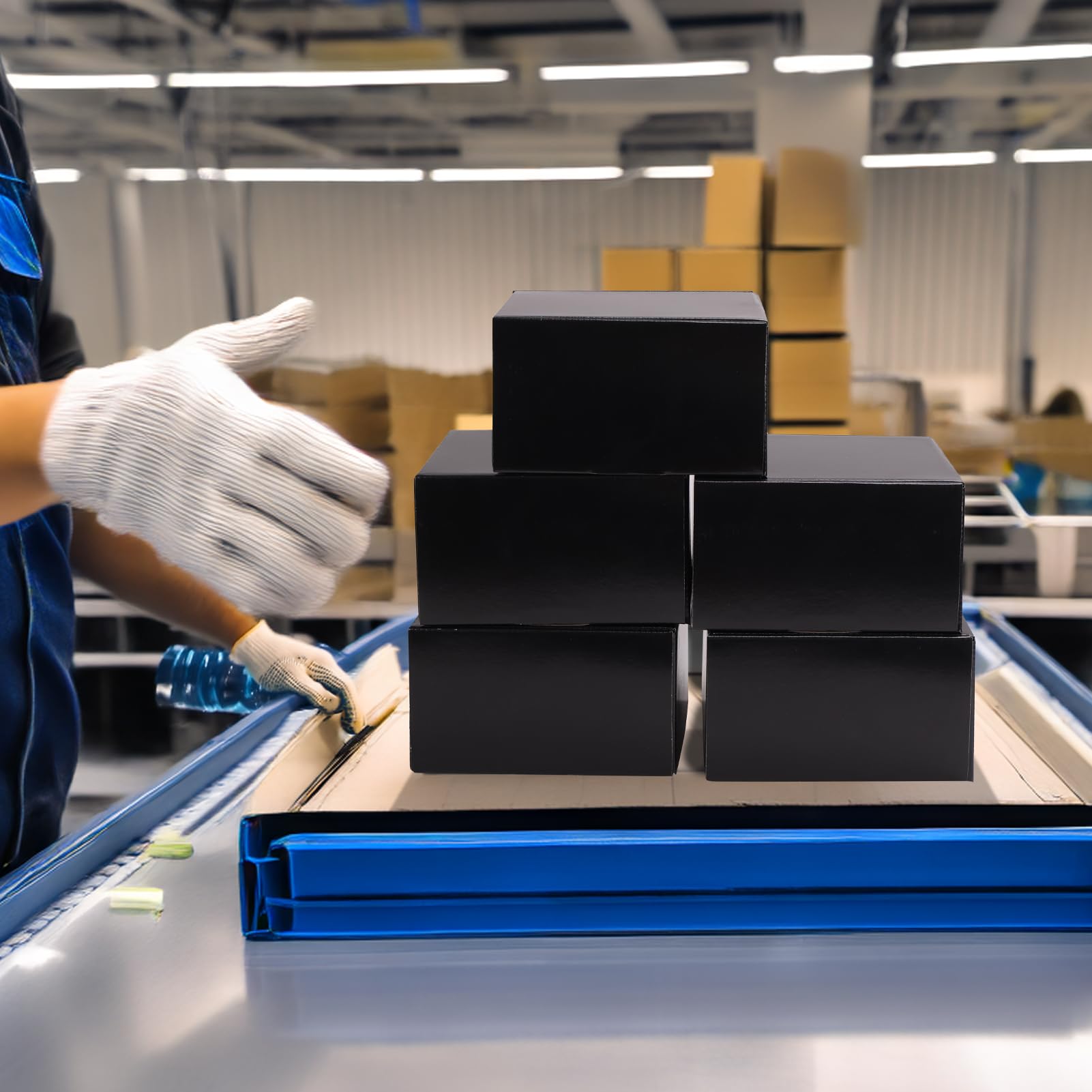 Rempry Versandkartons aus Wellpappe, 17,8 x 17,8 x 10,2 cm, Schwarz, 30 Stück, für kleine Unternehmen, kleine Geschenkboxen für den Versand von Geschenken