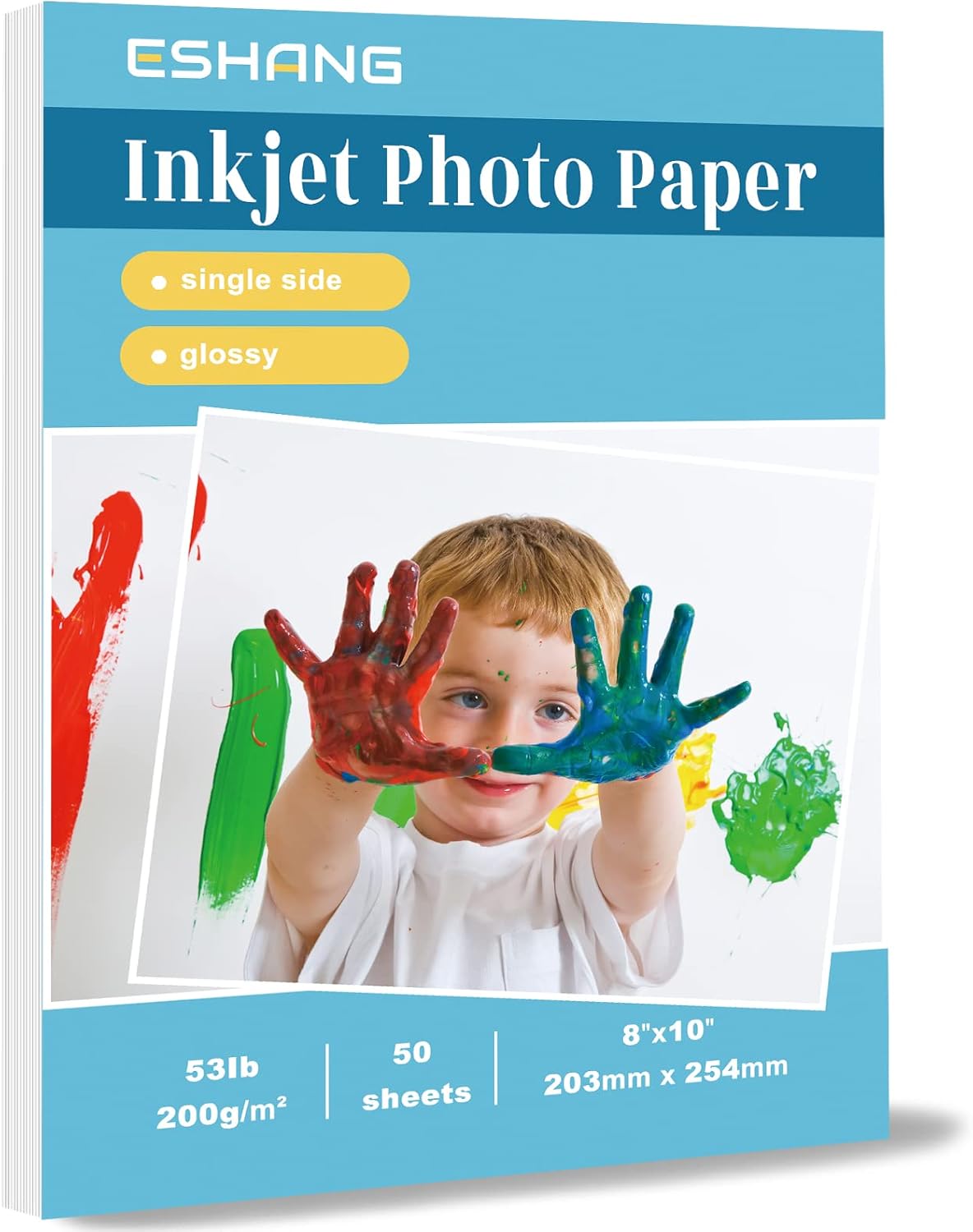 ESHANG Photo Paper 8x10 Inches Glossy 50 Sheets 53LB