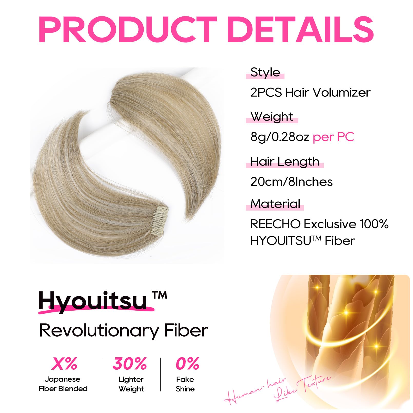 REECHO Clip in Hair Volumizer - Image 2