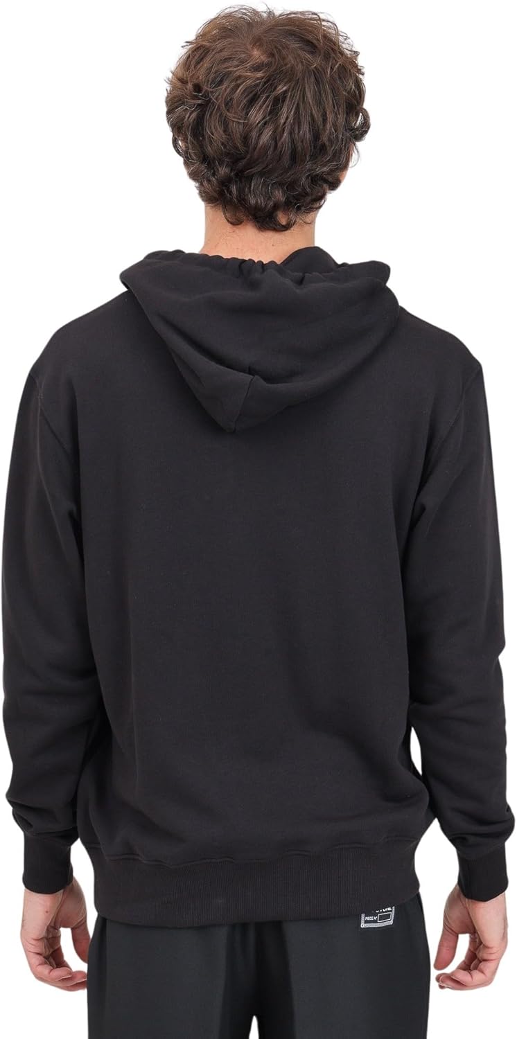 VERSACE JEANS COUTURE Black Cotton Mens Metallic Chest Logo Hoodie - Image 2