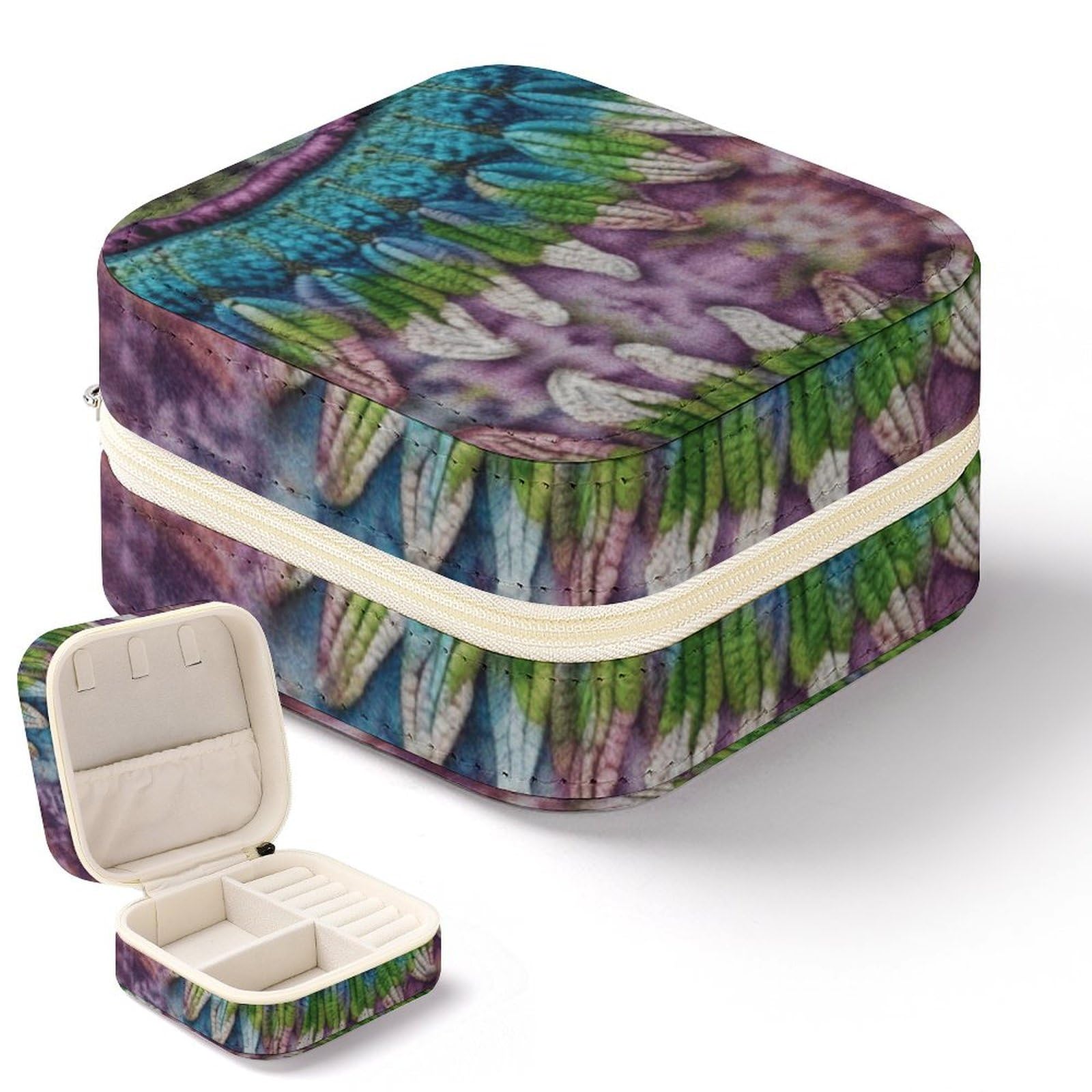 Boîte à bijoux en cuir tie-dye : l'alliance du design et de la protection