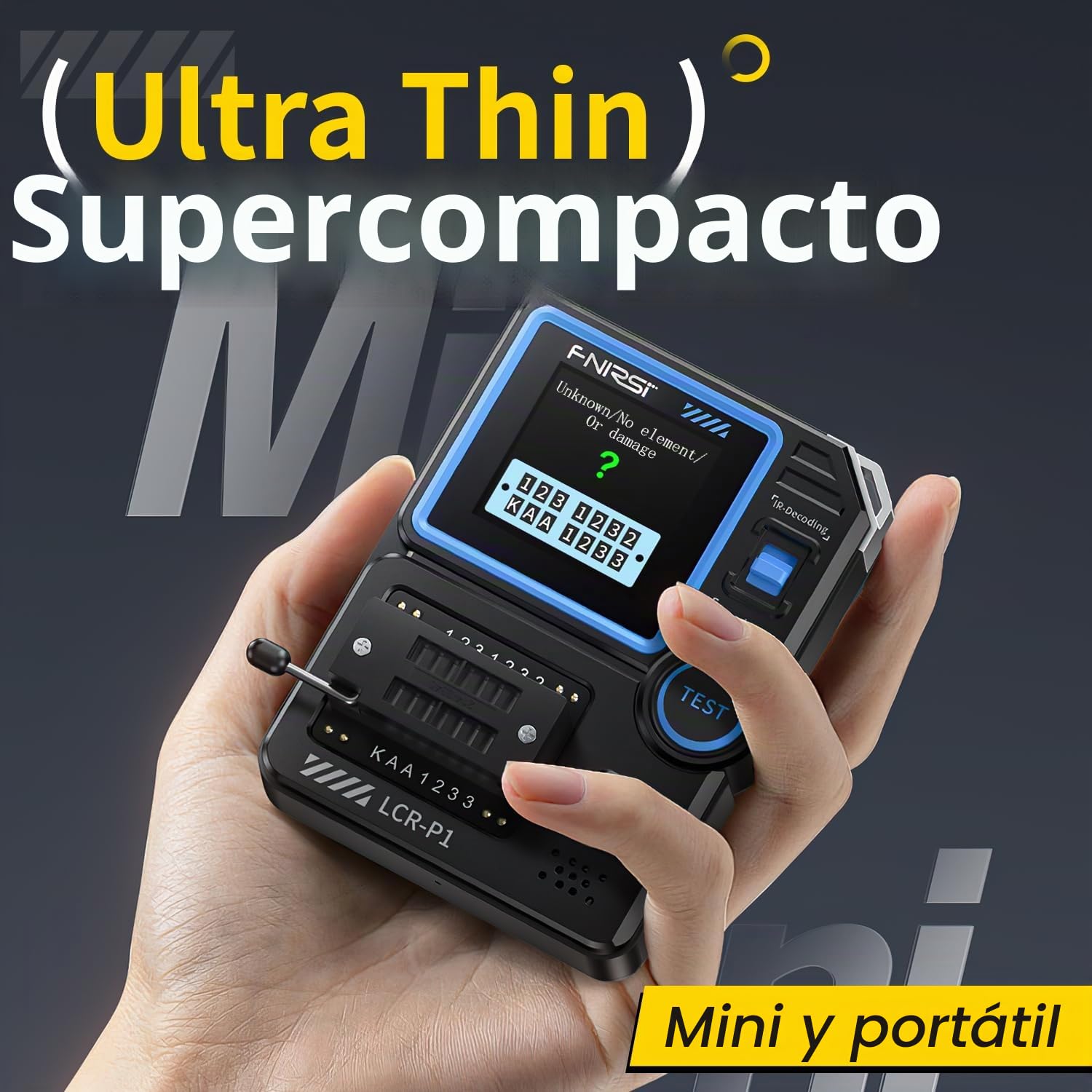 Multímetro funcional LCR-P1, condensador de diodo, contador de resistencia LCR, contador ESR, NPN PNP MOSFET, infrarrojos