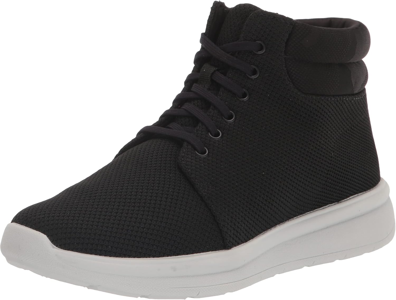 Clarks Women's Ezera Tie Ankle Boot, Black Textile, 6.5