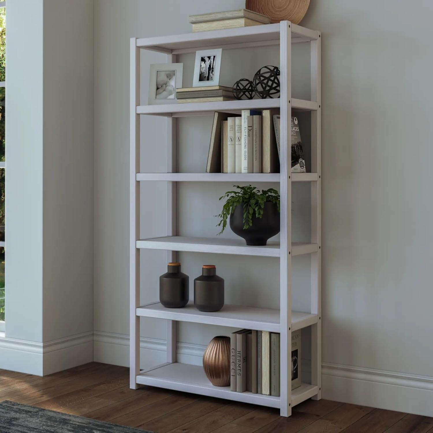 Grain Wood Furniture Greenport 72" Bookcase - Brushed Driftwood