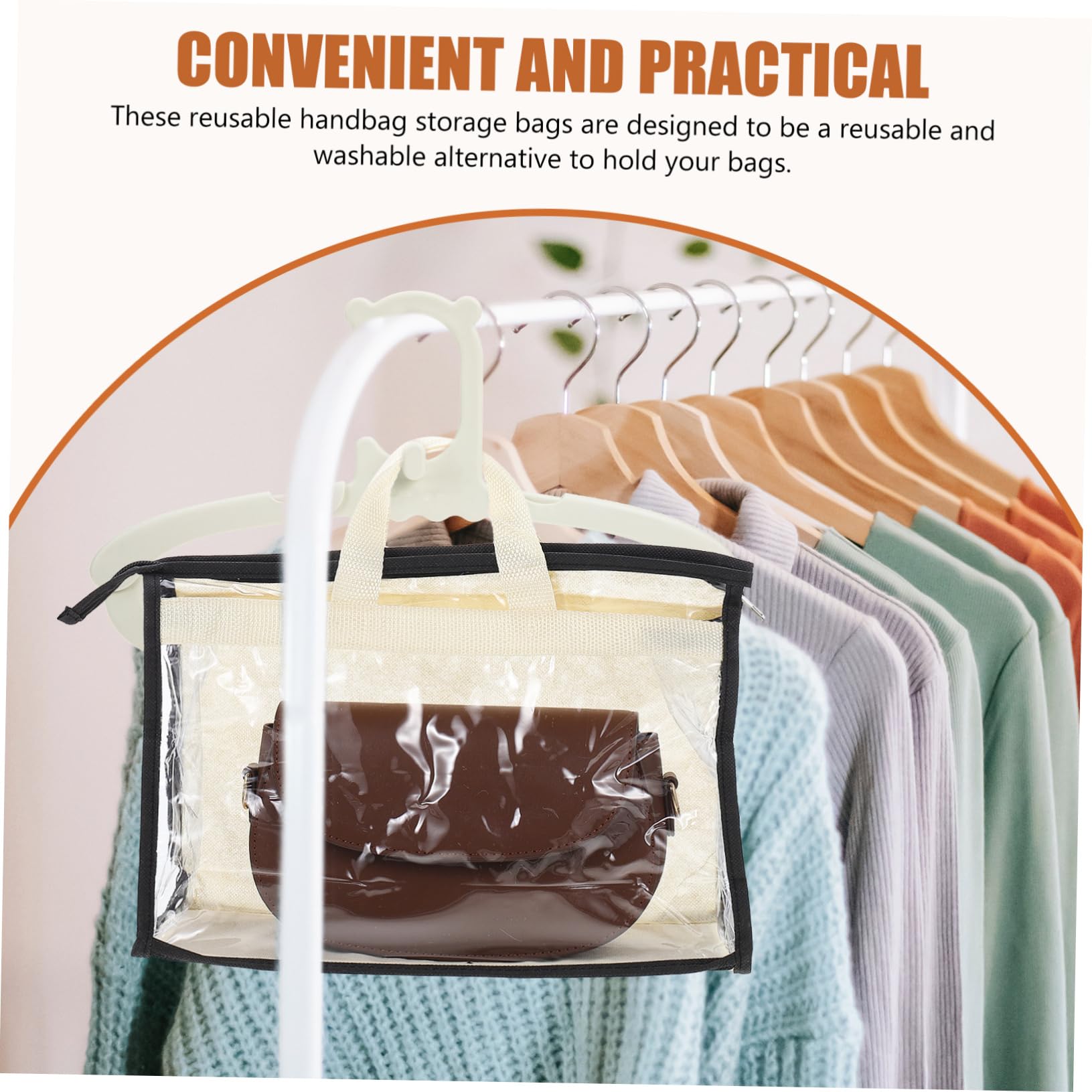 Ciieeo Organizador de Bolsos Transparente de PVC para Armario, 15 Piezas