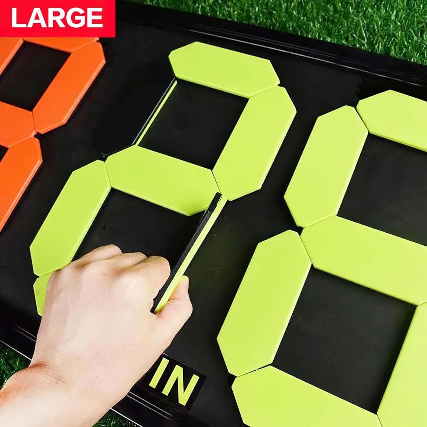 Football Soccer Substitution Board, Soccer Player Change Board, Double Side Display 4-Digits for Change Player and Additional Time Display in Any Teamsport