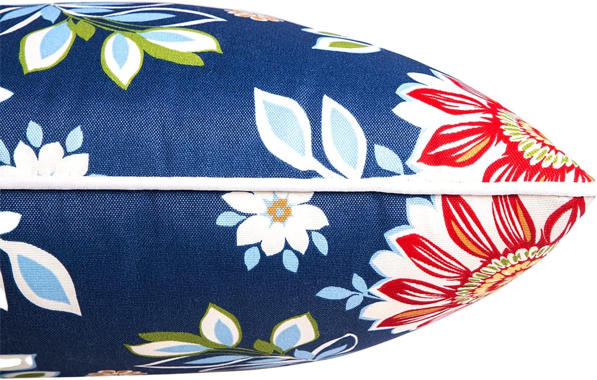 JMGBird Outdoor Pillows Waterproof Set of 2 Outdoor Throw Pillows with Insert Included 12×20 Inch Outdoor Lumbar Pillows for Patio Furniture