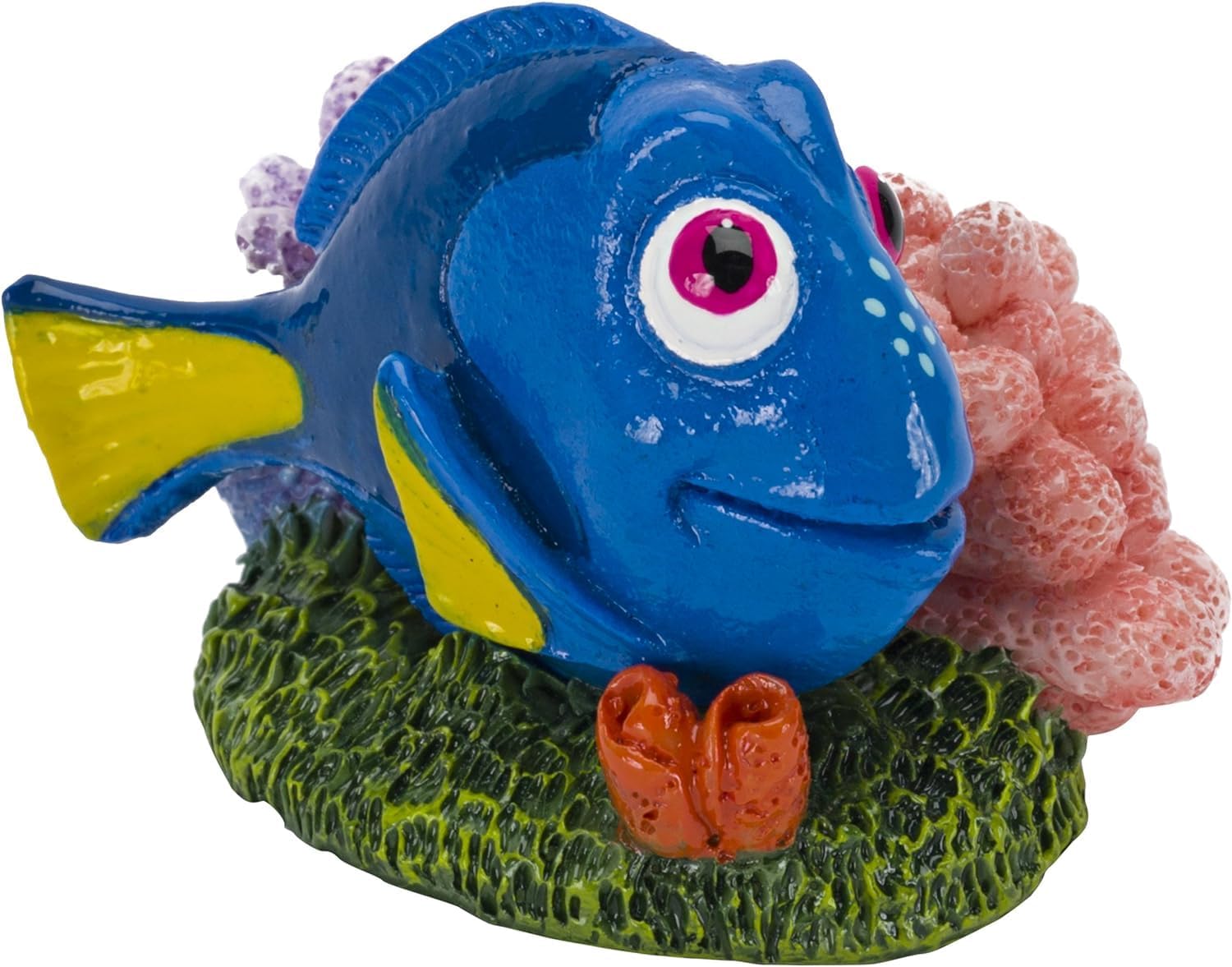 Penn-Plax – Officially Licensed Disney’s Finding NEMO Aquarium Ornament – Dory with Pink & Purple Coral – Mini Sized 1.6″ Tall