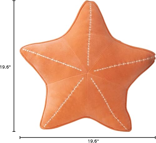 Miniatura 8 de Cojín de felpa con diseño de estrella de mar para automóvil, mesita de noche, sofá, muebles para el hogar, dormitorio, oficina (19.6 pulgadas,