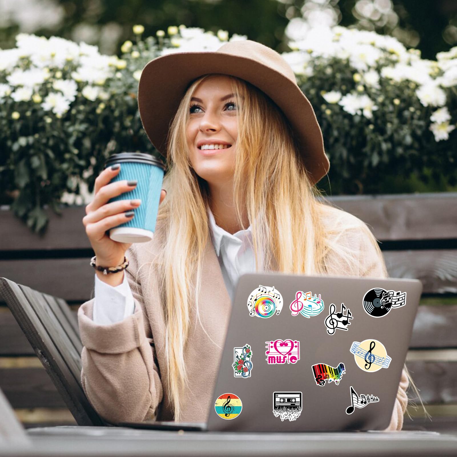 50PCS Music Sticker Music Notation Phonetic Symbol Stickers for Lovers Gifts - Kids Teenagers Vinyl Skateboard Guitar Laptop Luggage - Image 4