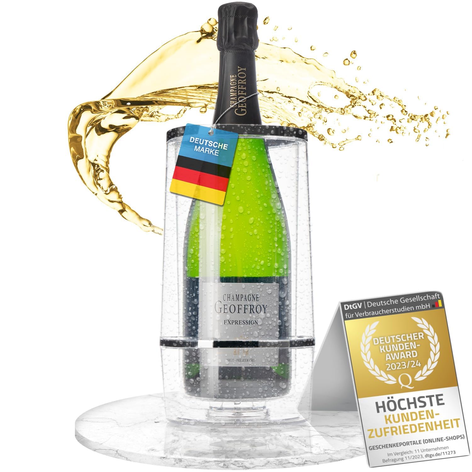 Dimono® Bottle Cooler Double-Walled Wine Cooler Thermal Champagne Cooler for Wine Bottles Sparkling Wine