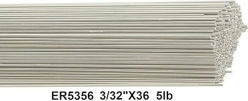 Miniatura 10 de Aluminio 5356 Tig soldadura Rod TIG soldadura alambre ER5356 18 "36" 2Ib caja Tig Rod (caja de 2 libras)