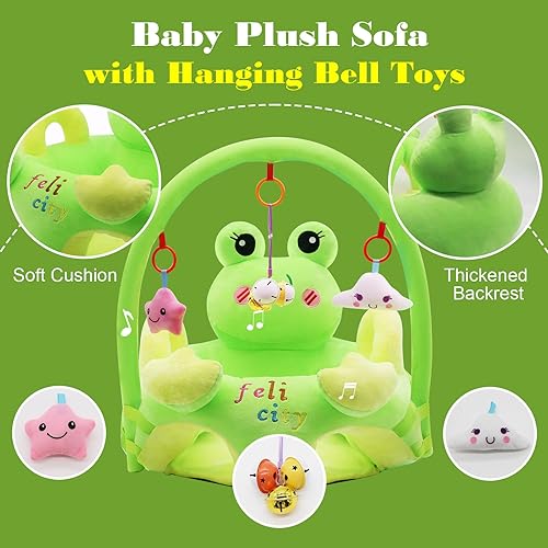 Miniatura 5 de vocheer Sit Me Up - Asiento de suelo para silla de bebé para sentarse, asiento de apoyo, sofá de felpa con forma de animal para aprender a sentarse