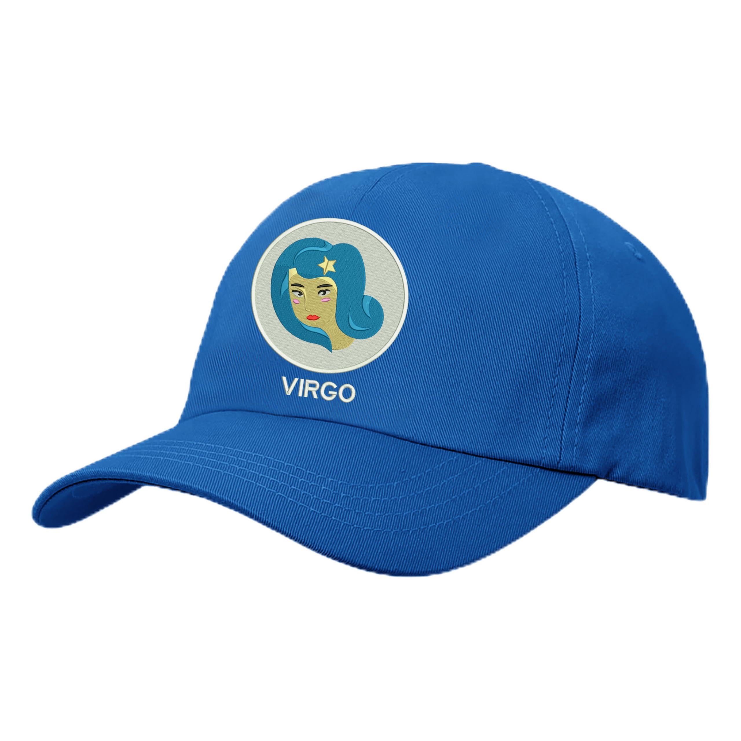 GenericEmbroidered Virgo Zodiac Star Symbol Baseball Cap August September Birthday Gift Wear Gym Wear Cap