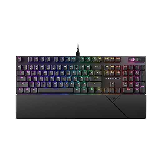 ASUS ROG Strix Scope II X Wired USB Mechanical Gaming Keyboard – 100% Full-Size, Hot Swappable Pre-lubed ROG NX Snow V2 Linear Switches, PBT Keycaps, RGB, PC/Mac Support - Black
