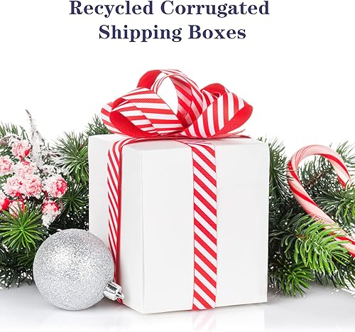 Vista 64 de Paquete de 40 cajas de envío pequeñas de 8 x 6 x 6 pulgadas, cajas de correo de cartón corrugado blanco para envío, embalaje de pequeñas empresas