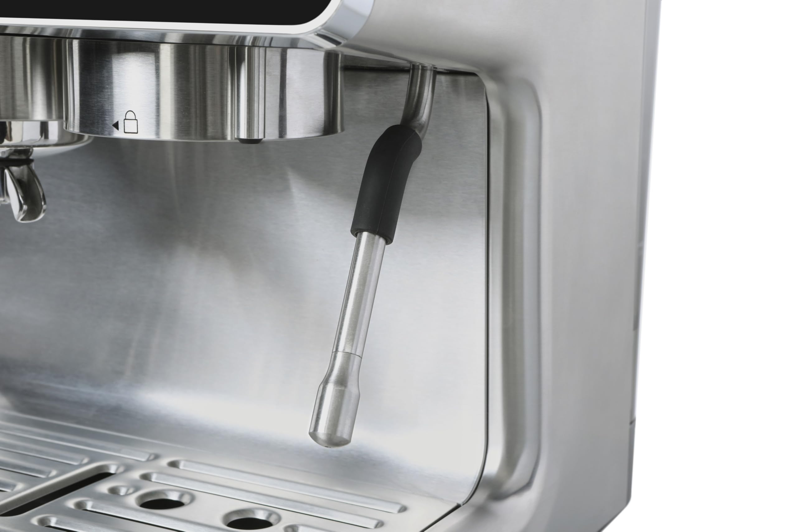 Vestel SESM9090 X Grinding 15000412 - Máquina portafiltros con función de tamping automático, mecanismo de acero inoxidable, recipiente de granos de café, 200 g, 20 bar, 15000 W, acero inoxidable