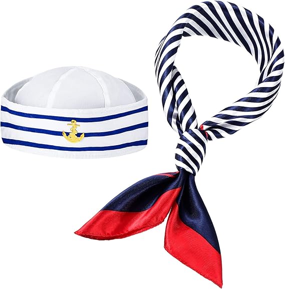 Sailor girl hat and scarf Clearance