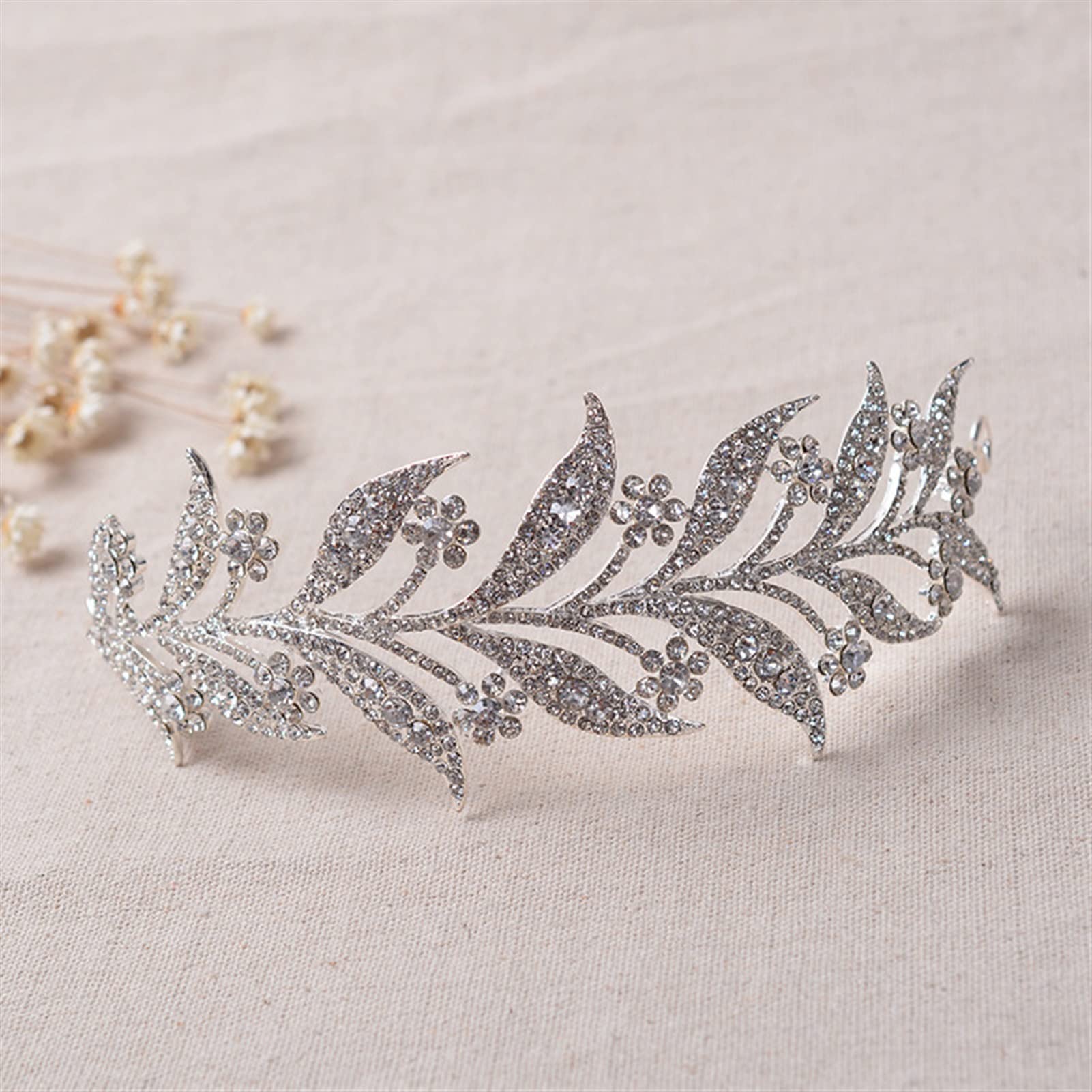 Tocados de Boda Cristal Exquisito Tocado Tiara Tiara Corona Boda Adorno Adorno decoración Tocado Novia