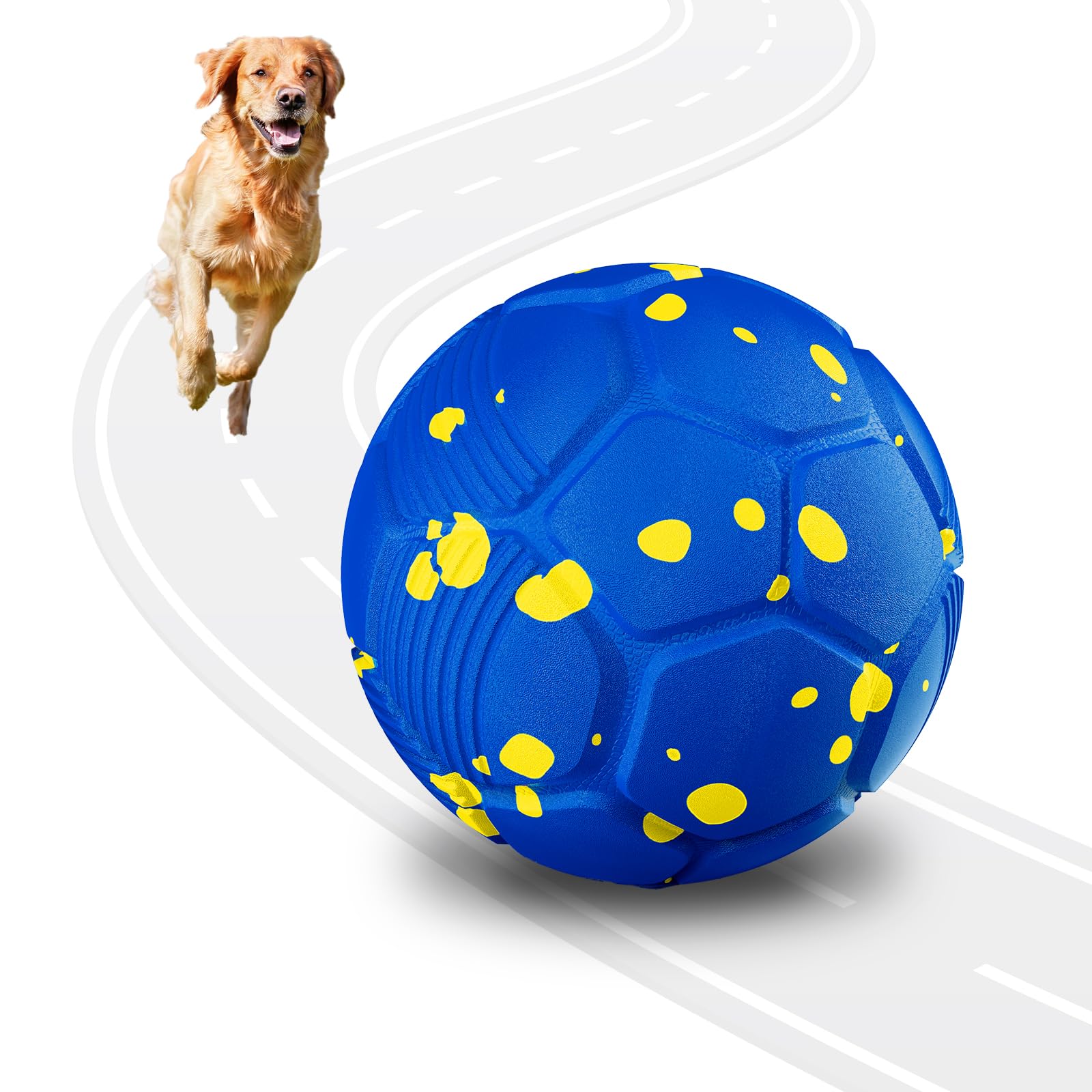 Pallina Interattiva per Cani, Giochi per Cani Che Si Muove da Sola, Palla Gioco Cane Interattivi Intelligenti, Dog Ball con 3 Modalità, Palla Rimbalzante per Cane di Taglia Grande e Media (Blu)