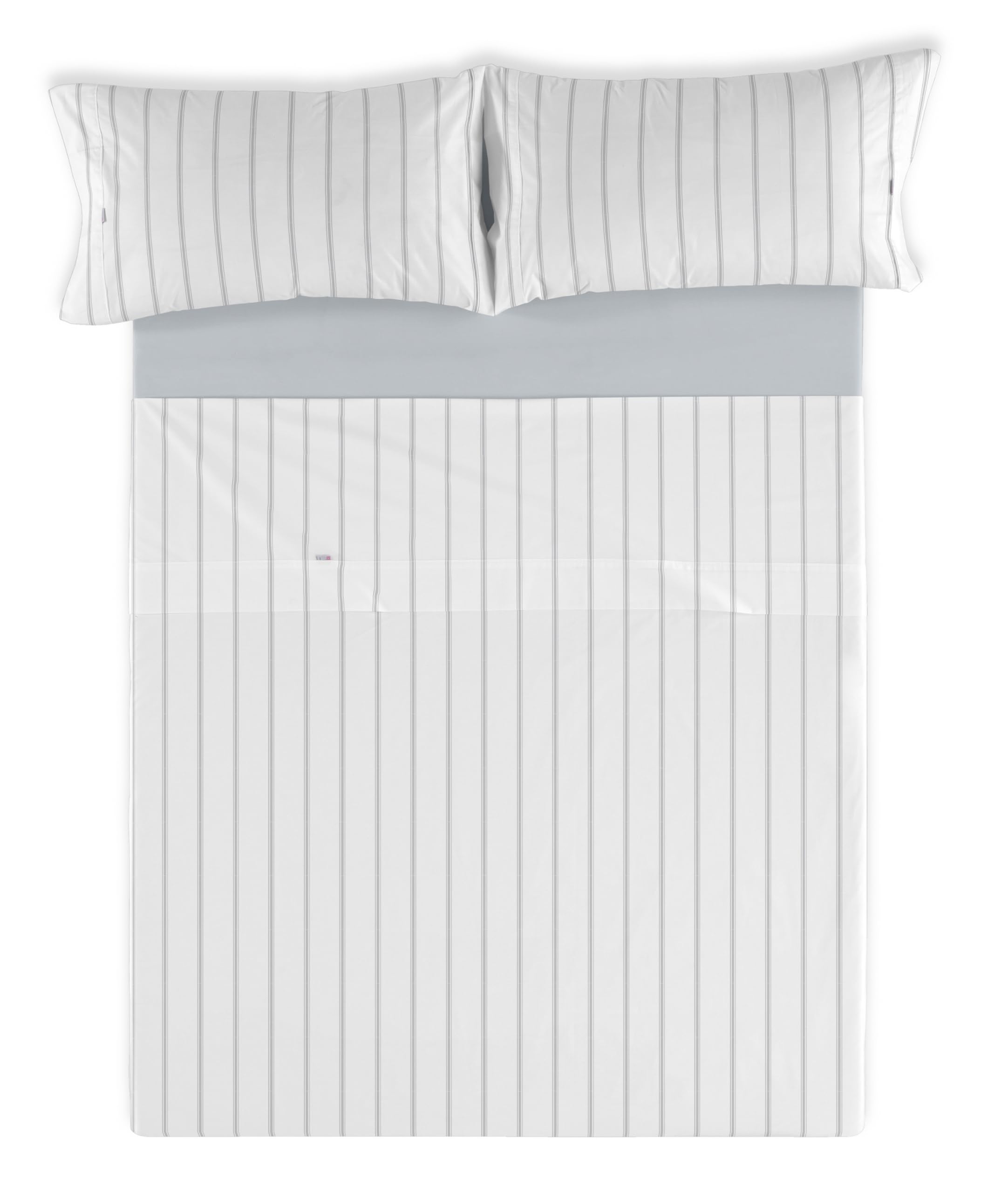 Juego de sábanas de algodón Rita color perla. Cama de 135/140 cm. 3 piezas