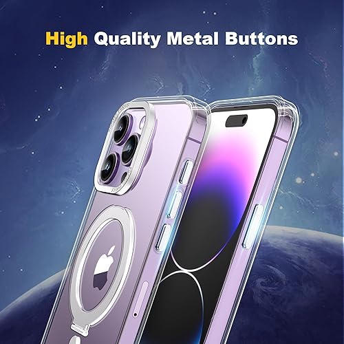 Miniatura 7 de Funda para iPhone 15 Pro Max, soporte magnético, soporte de anillo, compatible con MagSafe, protección contra caídas de grado militar, funda