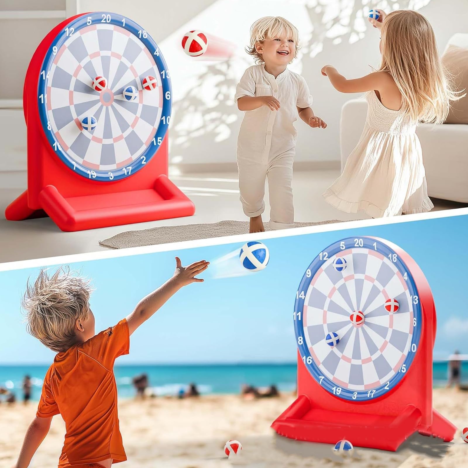 Juego De Agua De Lanzamiento De Dardos Inflable, Juguetes Flotantes para Piscina para Niños, Adolescentes Y Adultos, Juego Deportivo Al Aire Libre En La Playa O El Jardín, Regalo para Fiesta