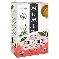 Vista 13 de Numi Té verde orgánico con jazmín, 100 bolsas de té verde con jazmín real
