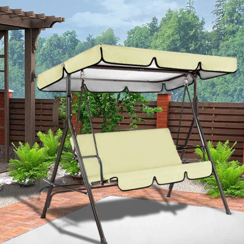 Set di Ricambio per Dondolo da Giardino Tessuto Oxford 210D 3 Posti Impermeabili, Resistenti al Aole per Protezione dei Mobili da Esterno (grigio, 164 x 114 x 15 cm)