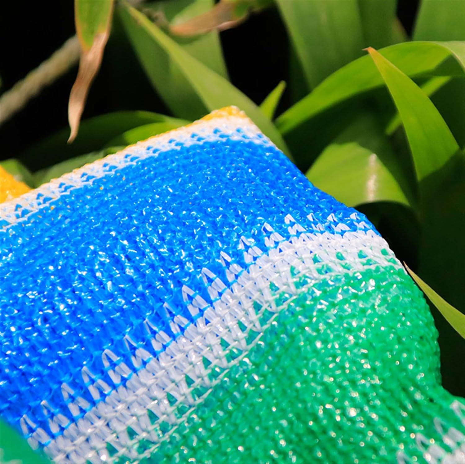 Liveinu 95% Shade Cloth Sun Shade Fabric with Grommets Privacy Screen Shade Cover for Patio Garden Pergola Shade Cover Canopy, Stripe 1, 10x16 FT