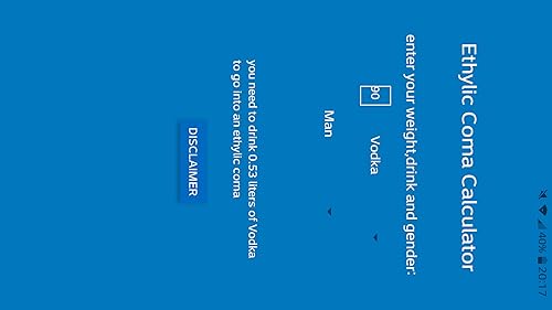 Ethylic coma calculator