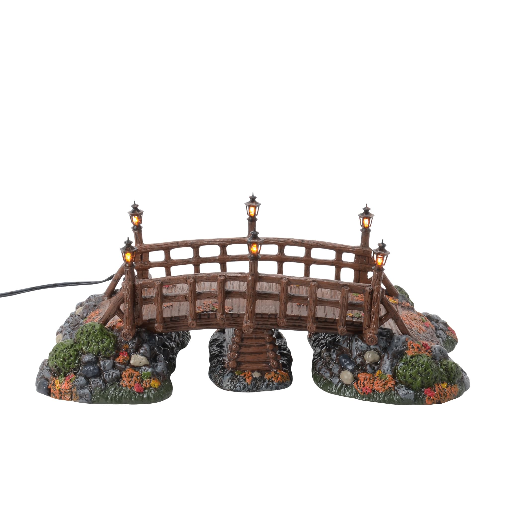 Department 56 Snow Village Figurine de pont lumineux pour Halloween Multicolore 10,7 cm