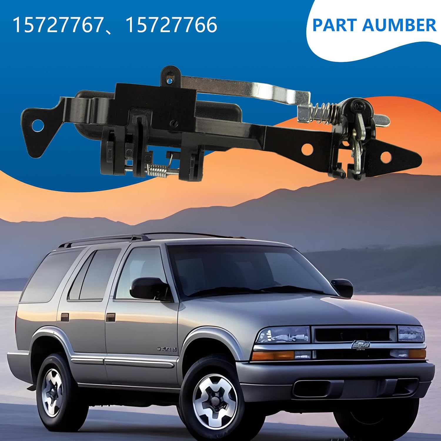 Glove Box Lock Handle Compatible with Chevrolet Chevy Blazer 1998-2005,S10 1998-2004,GMC Jimmy 1998-2001, Sonoma1998-2004,Oldsmobile Bravada 1998-2001,Replaces# 15727767 15727766 Black Glove Box Latch