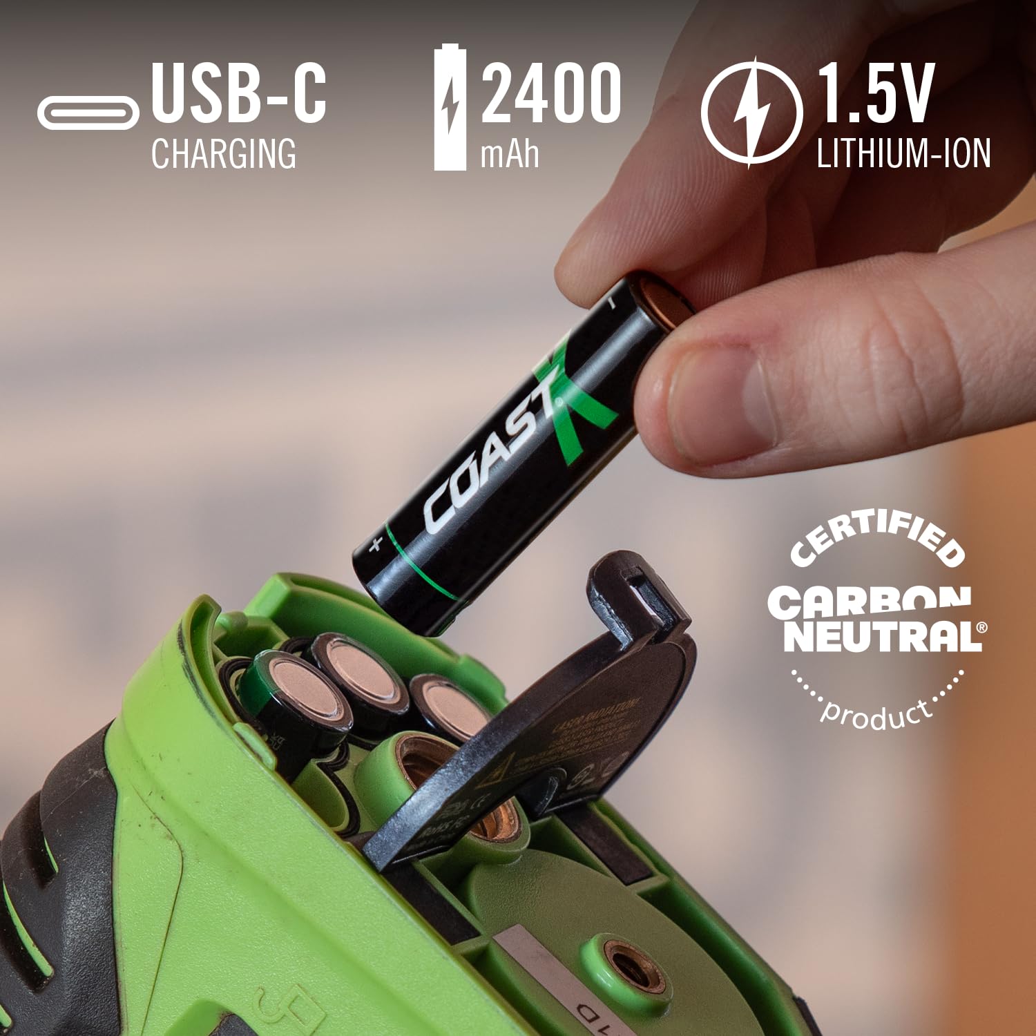 AA Zithion-X Rechargeable USB-C Ported Battery GB 4pk