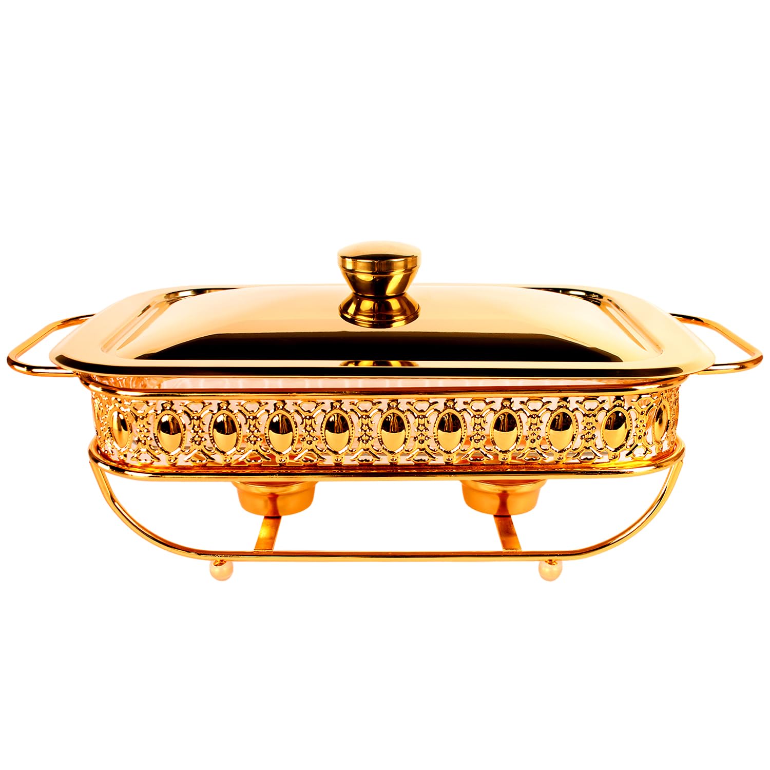 Jinsongdafa 1.5 Qt Glass Casserole Dish With Stainless Steel Lid & Warming Rack - Oven, Microwave & Dishwasher Safe