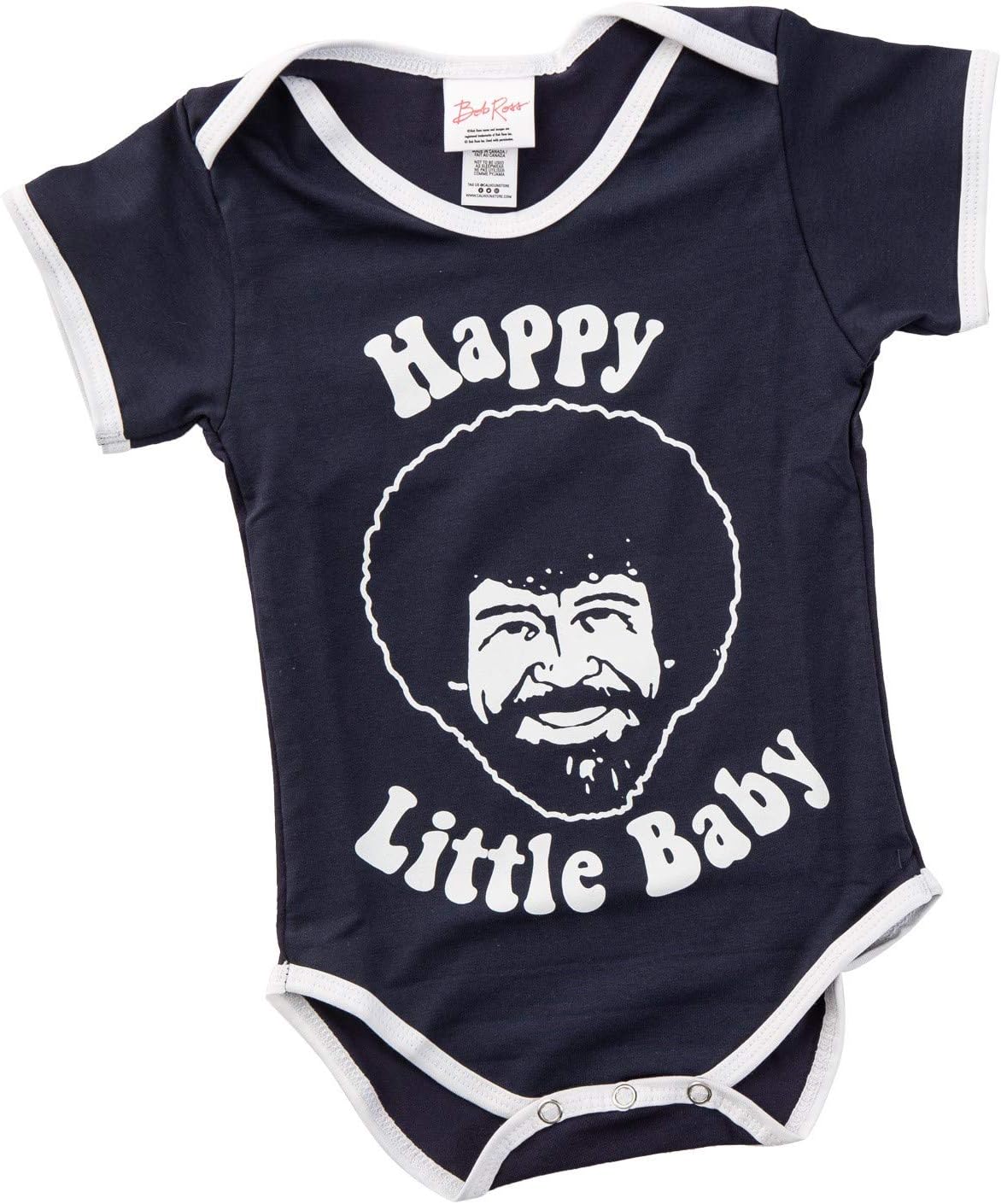 Calhoun Officially Licensed Bob Ross Happy Little Baby Baby Romper