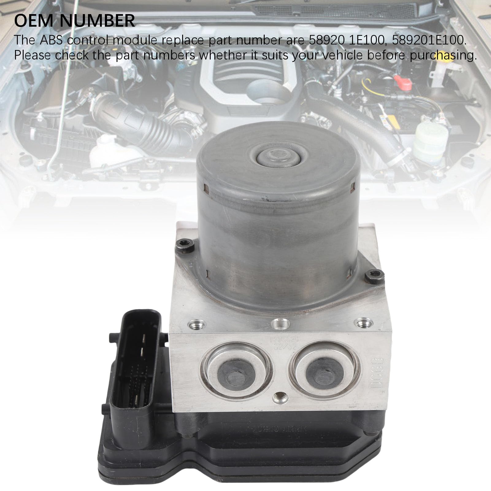 Generic Unidad de Control del Módulo Hidráulico ABS OEM 589201E100 para Accent Verna 2006-2010, Módulo ABS para Mejorar la Seguridad del Vehículo