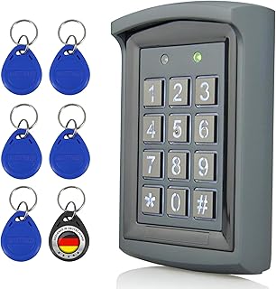MATHFEL Smart Lock RFID Zugangssystem (Aufputz), Elektronisches Türschloss für Haustür, IP66, Codeschloss & RFID, Smartes Türschloss mit Code, Elektrisches Türschloss Outdoor, Automatisches Türschloss