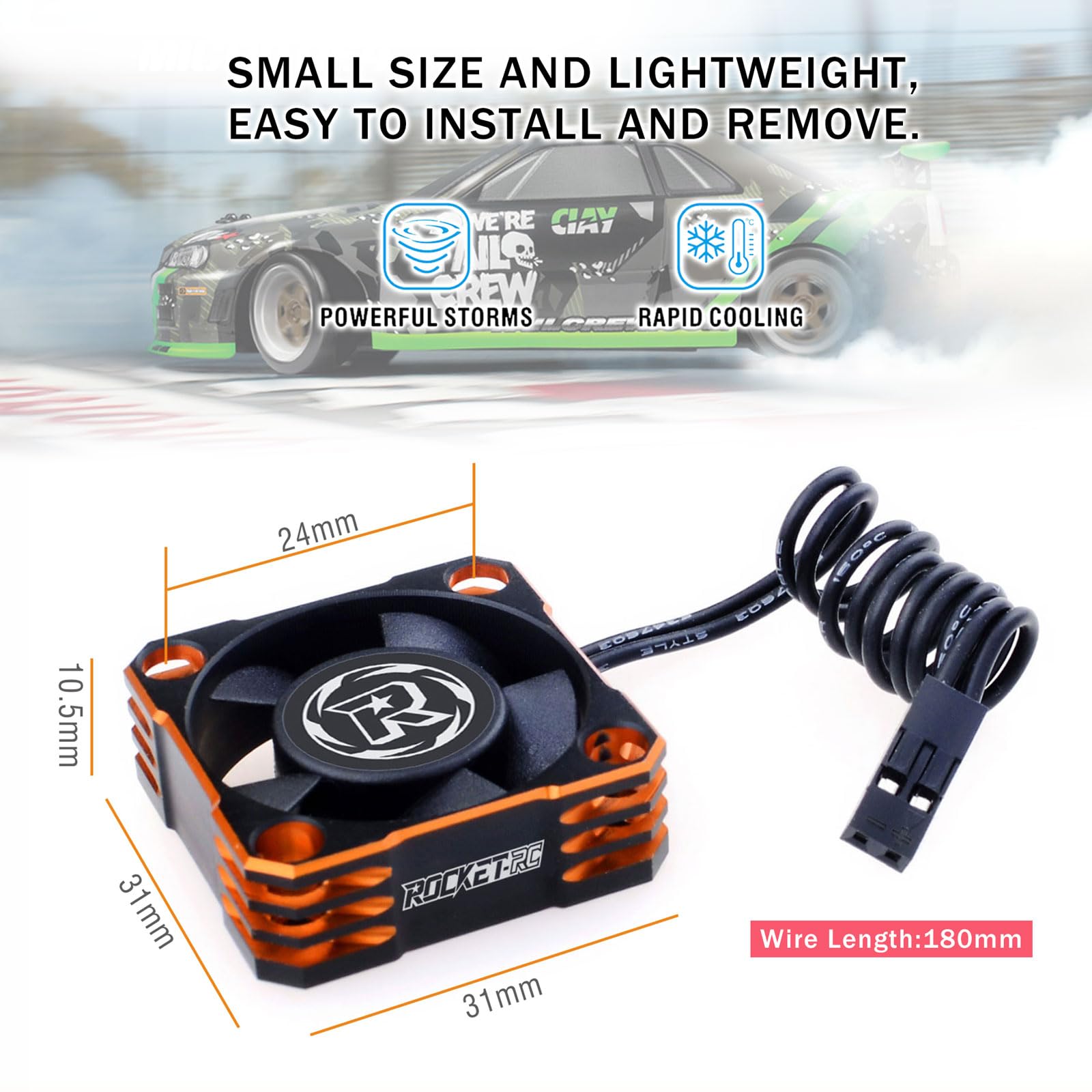 Amazon.co.jp: Surpass Hobby RCモーター冷却ファン 30x30mm 28000RPM 