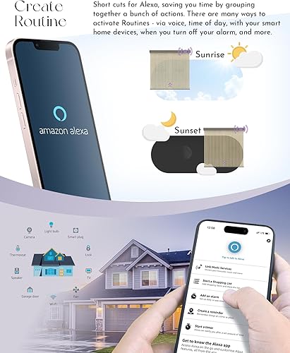 Miniatura 4 de Graywind Persianas enrollables motorizadas de tejido natural para ventanas, con control de Google, persianas inteligentes de fibra natural con