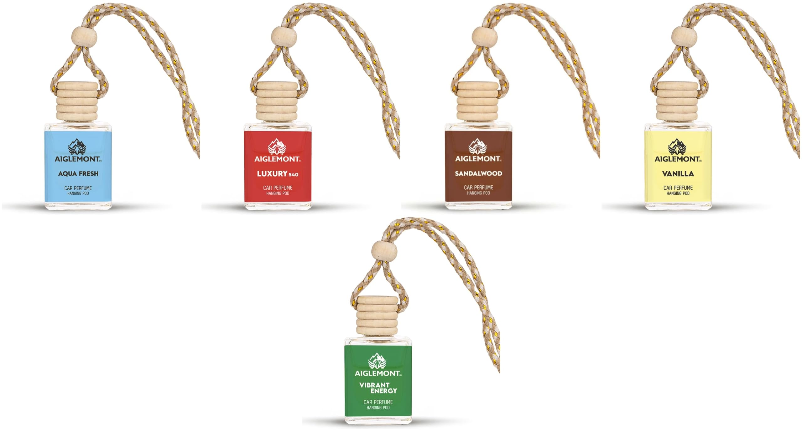 Car Perfumes combos | Aqua Fresh+ Luxury 540 + Sandalwood+ Vanilla+ Vibrant Energy| Combo of 5 | 10 ml Each-image-30