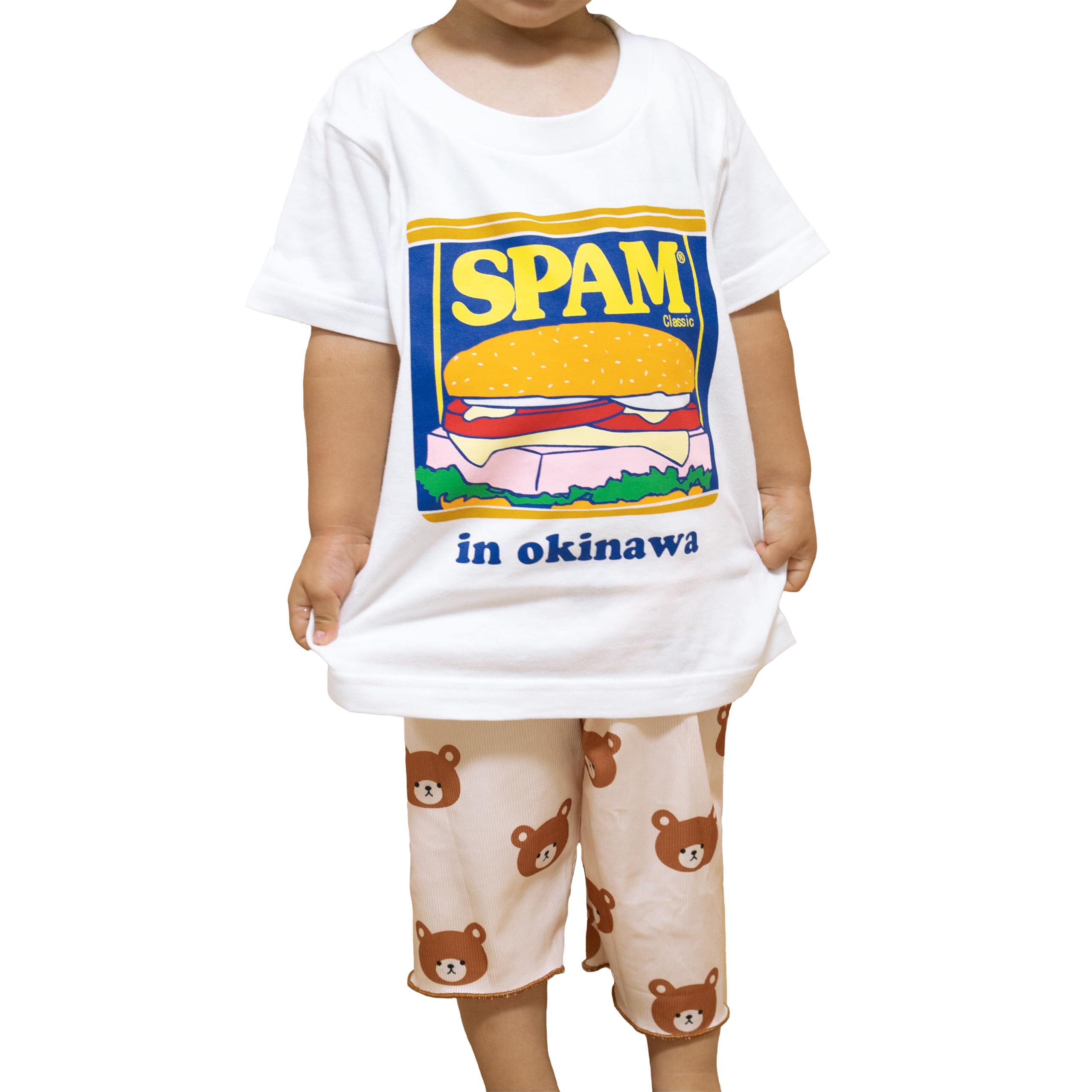 スパムくん様 Amazon.co.jp: SPAM T-shirt, Kids, White, Unisex, Spam Shirt