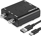 HDMI to RF Modulator, HDM61 VHF HDMI to RF Converter Adapter for TV NTSC Format Output, 1080P PLL Control for Home TV Game Console