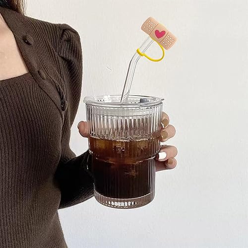 Miniatura 5 de 6 fundas de pajita, cubiertas de silicona para pajillas, tapas de paja para vasos, puntas de popote a prueba de salpicaduras, reutilizables, a