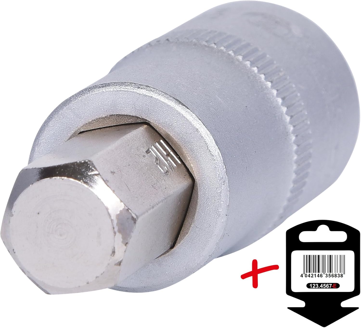 KS TOOLS 911.1312-E 1/2" Bit Socket Hexagon, Short, 12mm, on Hang tag, one Size, Clear