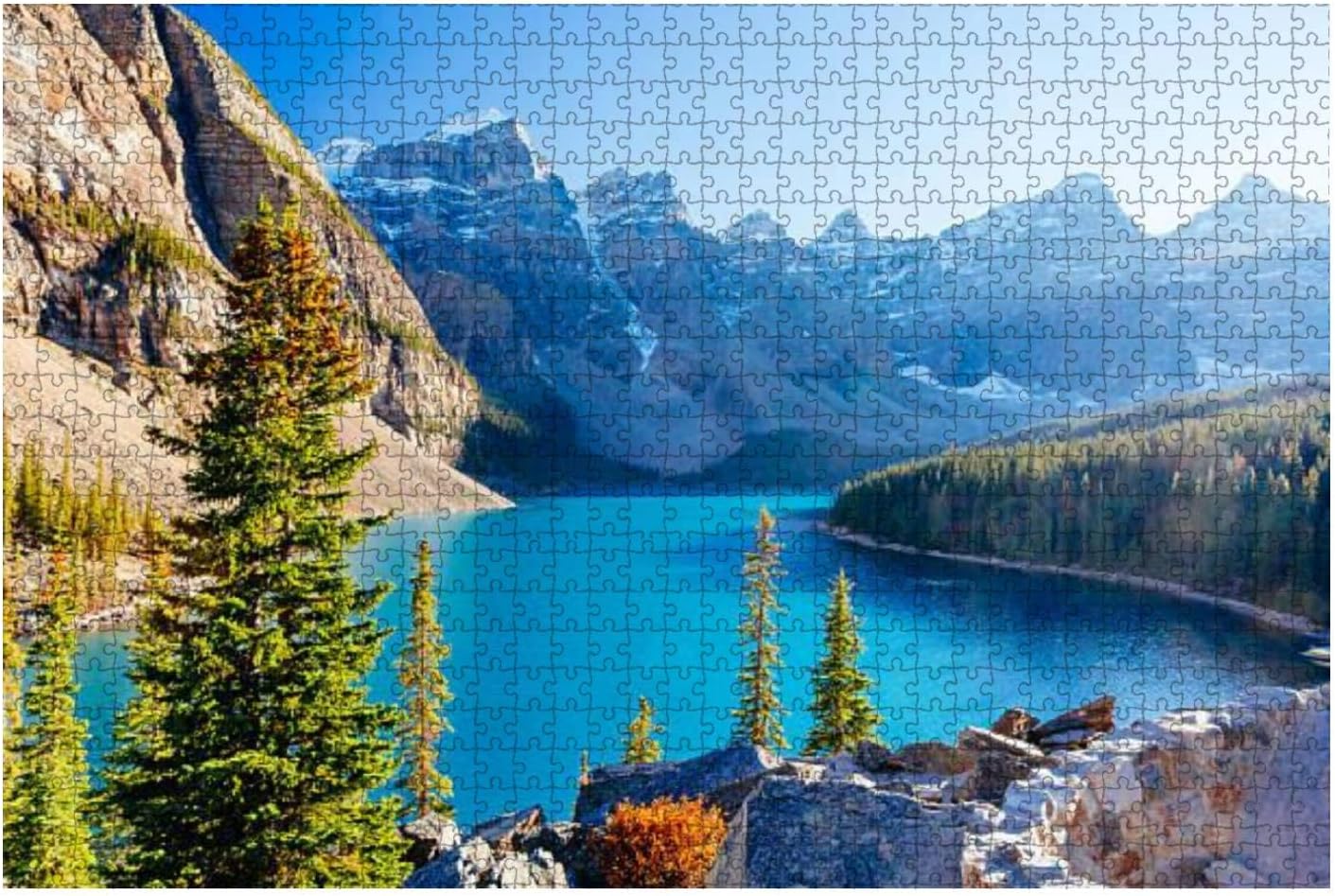Moraine Lake Lake Louise Banff National Park Alberta Canada 1000 Pieces Wooden Jigsaw Puzzles for Adults Decompression DIY Children Educational Puzzles Creative Games Toys Gift Home Decor